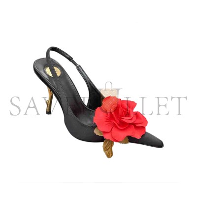 YSL FOTVA FLOWER HIGH HEEL SANDALS 306543